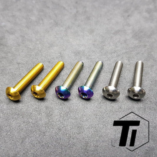 สลักเกลียวไทเทเนียมสำหรับที่วางขวด AirTag สำหรับจักรยาน| สกรูยึดตัวติดตามแท็ก Air Tag ของ Apple | สกรูไทเทเนียม เกรด 5