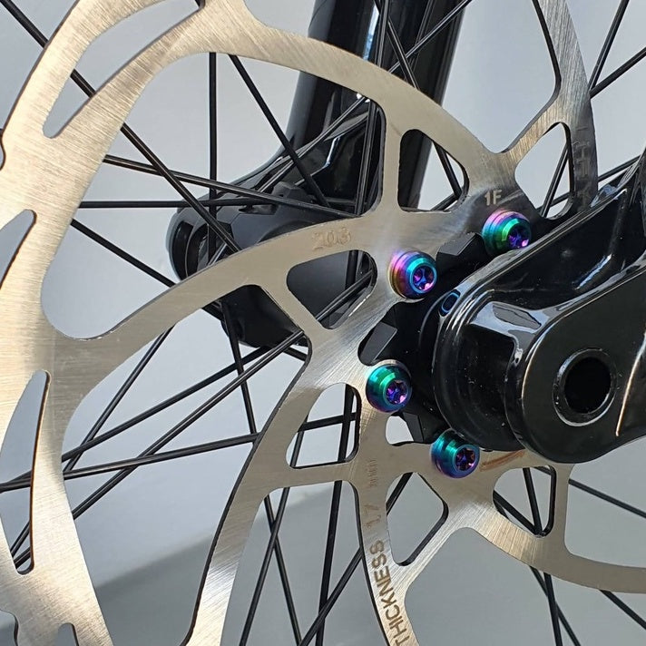 น็อตโรเตอร์ดิสก์เบรกไททาเนียม 12 ชิ้น | Shimano & Sram Magura Birdy Torx MT5 MT7 M9120 M8120 M8100 M8000 M7100 Ti-Parts