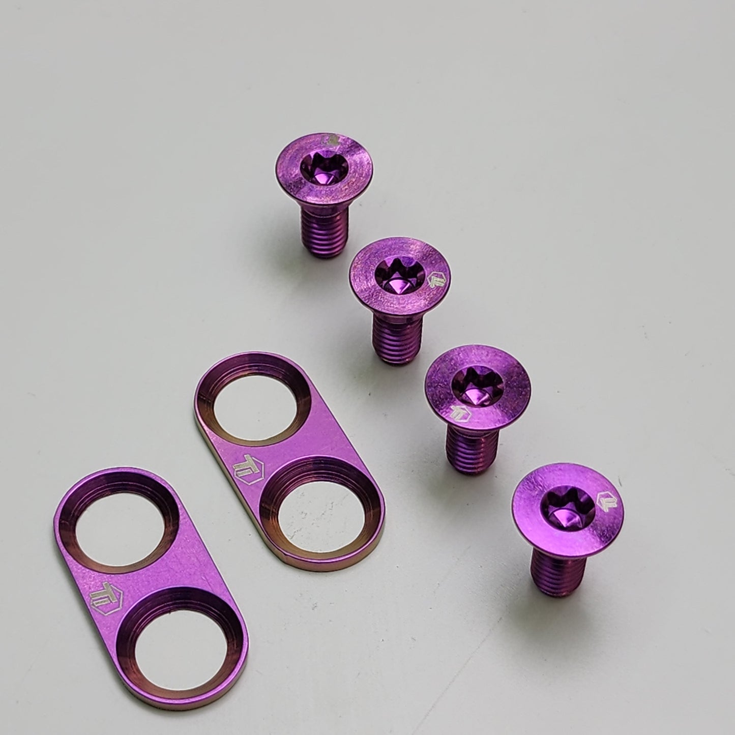 Ti-Parts titanium cleat bolts and plates for Shimano SPD MTB pedals