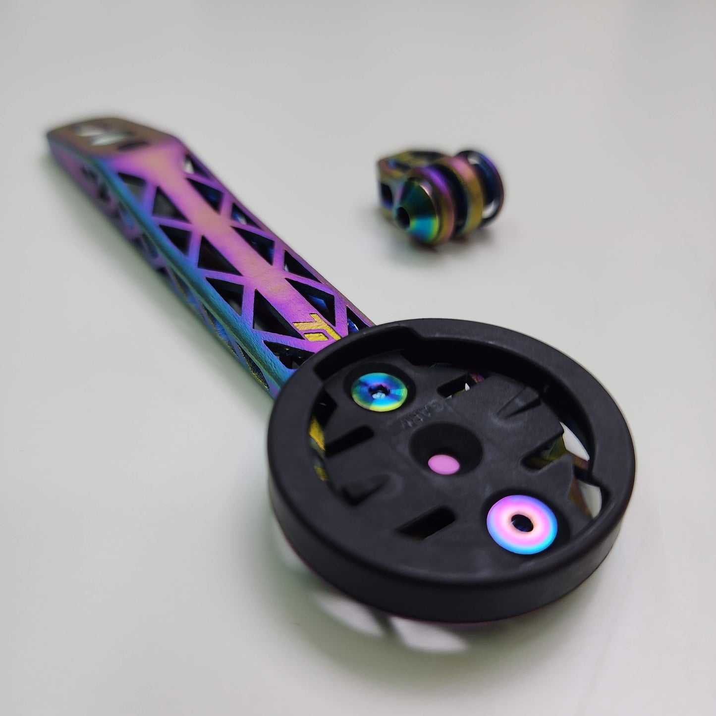 Darimo Nexum DRAG 3D Printed Titanium Computer Mount | Garmin Wahoo Bryton