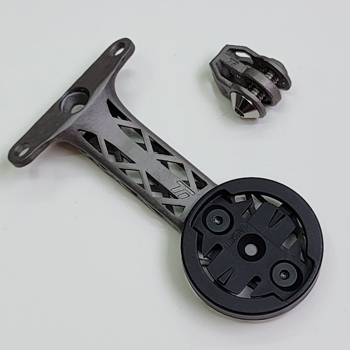 Supporto per computer con stampa 3D in titanio ENVE SES AR / Aero Pro 2025 con manubrio integrato | Garmin Wahoo Bryton