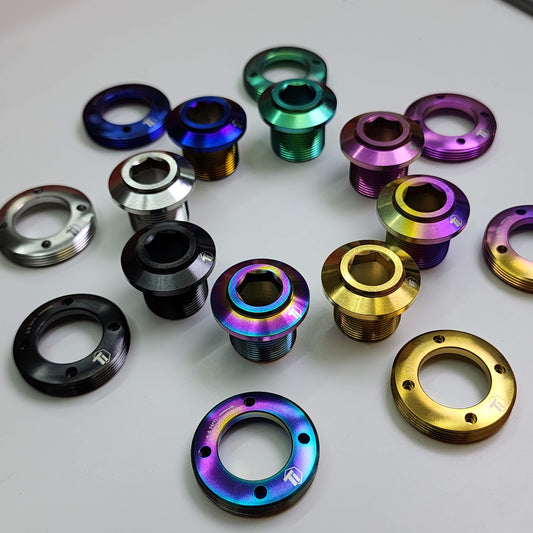 Titanium DUB Crank Arm Cover SRAM | E1 D1 12 speed Red eTap AXS Force Rival Quarq | Eagle XX1 X01 X1 NX GX Crank Cap Chainring