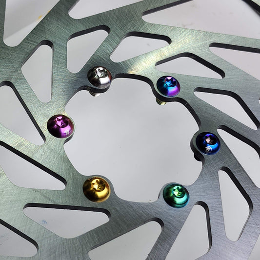 Titanium Disc Brake Rotor Bolt M5 T25 12pcs | Ebike Shimano & Sram Magura Birdy Torx MT5 MT7 M9120 M8120 M8100 M8000 M7100 Ti-Parts