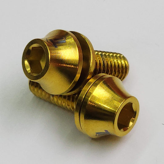 Titanium Bottle Cage Bolt with Washer | Umbrella Head | M5x12