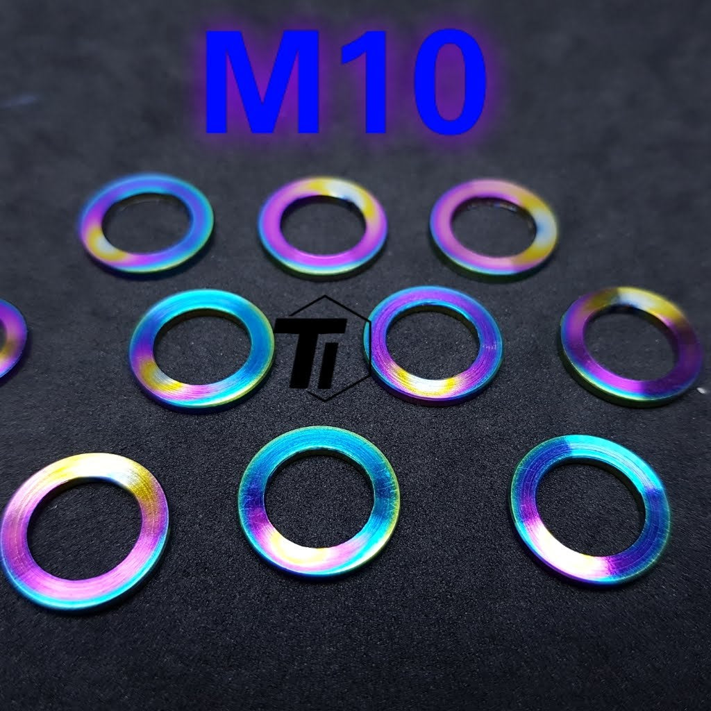 Titanium Flat Washer M8 M10 for motorcycle & electric scooter axle cover fender Titanium Screw Grade 5 Singapore