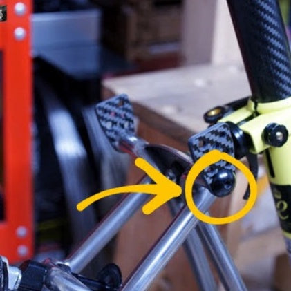 Titanium Bout voor Brompton Park Fin Carbon | Snoek 3Sixty | Titanium schroef klasse 5 Singapore Ti-onderdelen