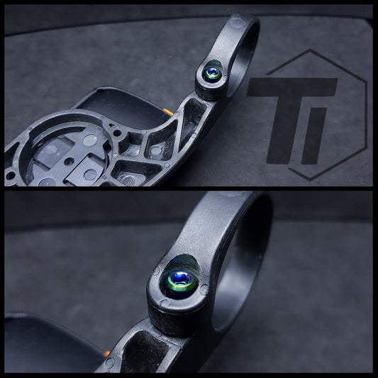 Titanium Bolt för Garmin mount clamp | Utvändigt cykelfäste Pro Edge 530 830 1030 1040 Wahoo SRAM K-Edge SRM Cat Eye