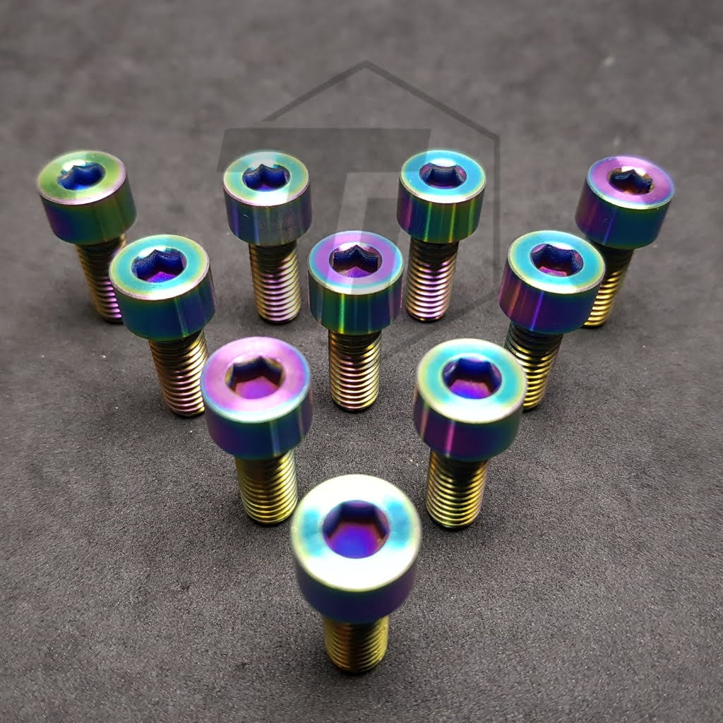 ไทเทเนียม M8 หัวหมวก Bolt M8x20 M8x30 หนาสำหรับ BMX และรถจักรยานยนต์ Handlebar สกรูไทเทเนียมจักรยาน MTB