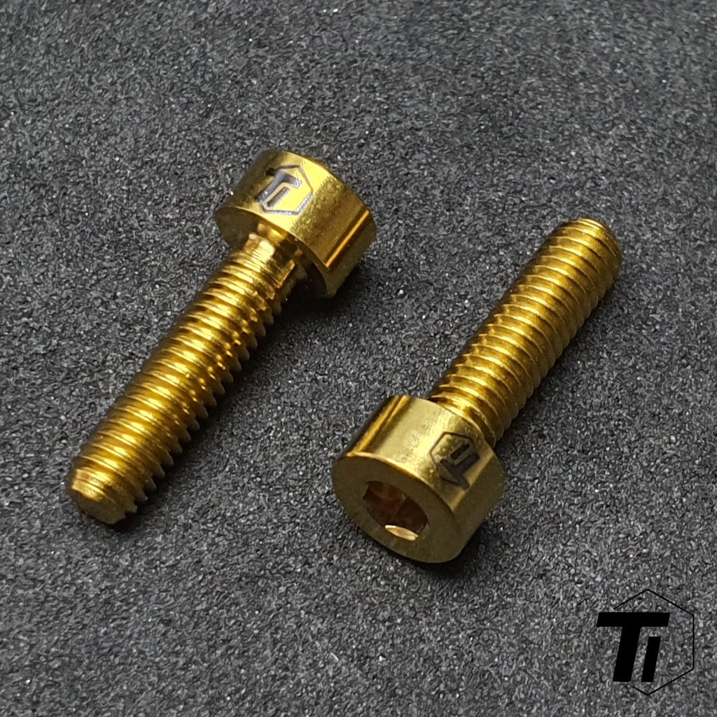 Bullone in titanio per manubrio integrato con montaggio su misuratore | Garmin Wahoo Dropbar Aerobar | Canyon Enve FSA Vision Zipp Deda XXX