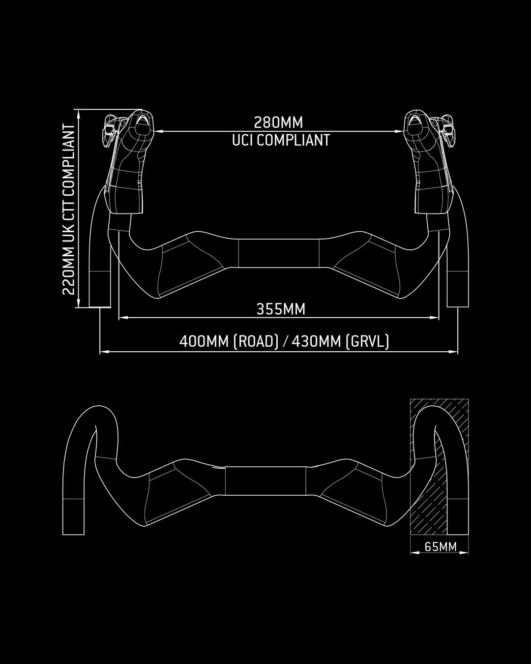 ASCENT 2026 AEROO Road Handlebar | UCI Compliance | Support Clip-On TT Bar