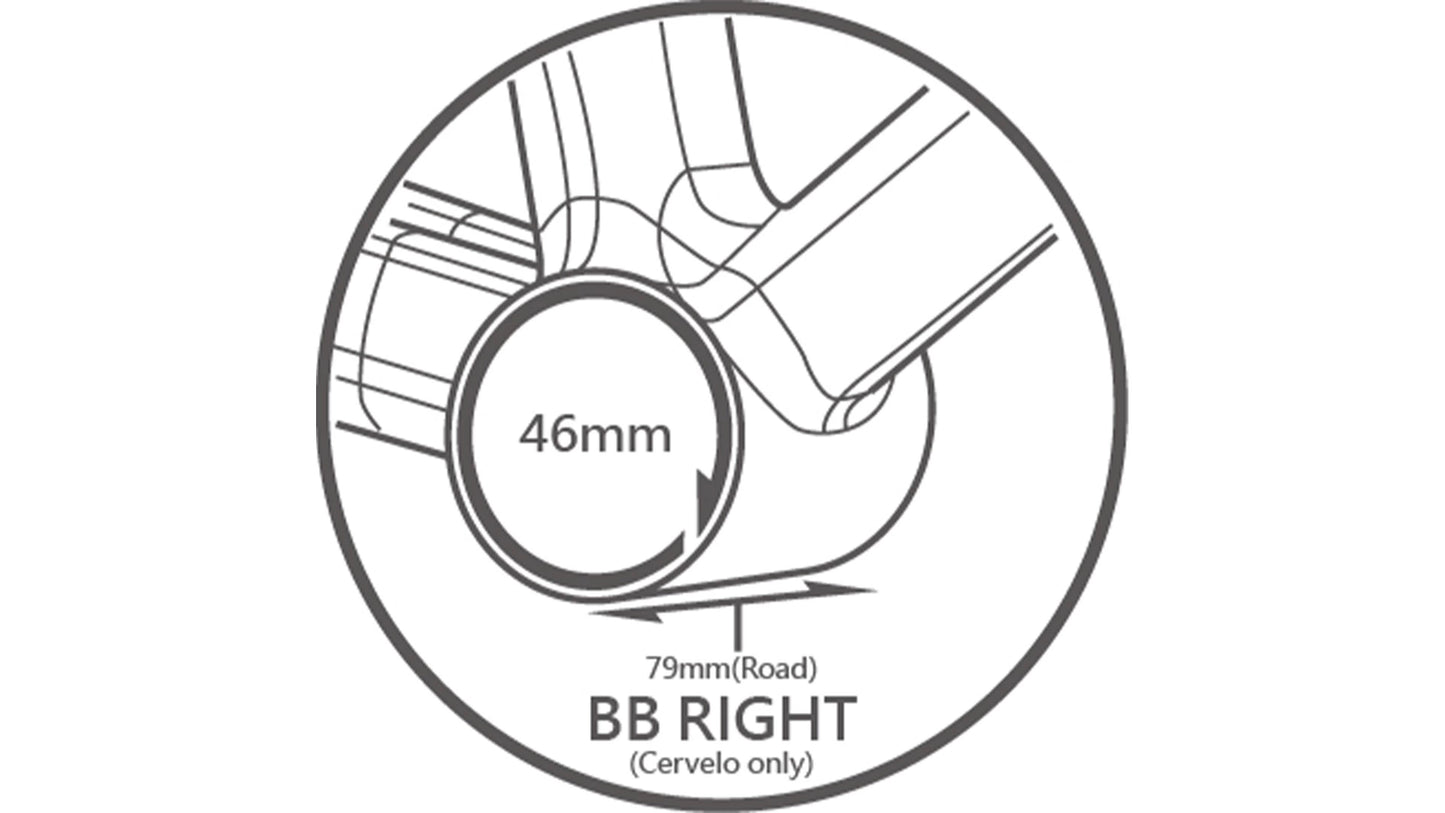 TRiPEAK BBRight 79mm 3-in-1 Bottom Bracket | Ceramic/Steel Bearings | Shimano Hollowtech II, SRAM DUB, Rotor 3D+