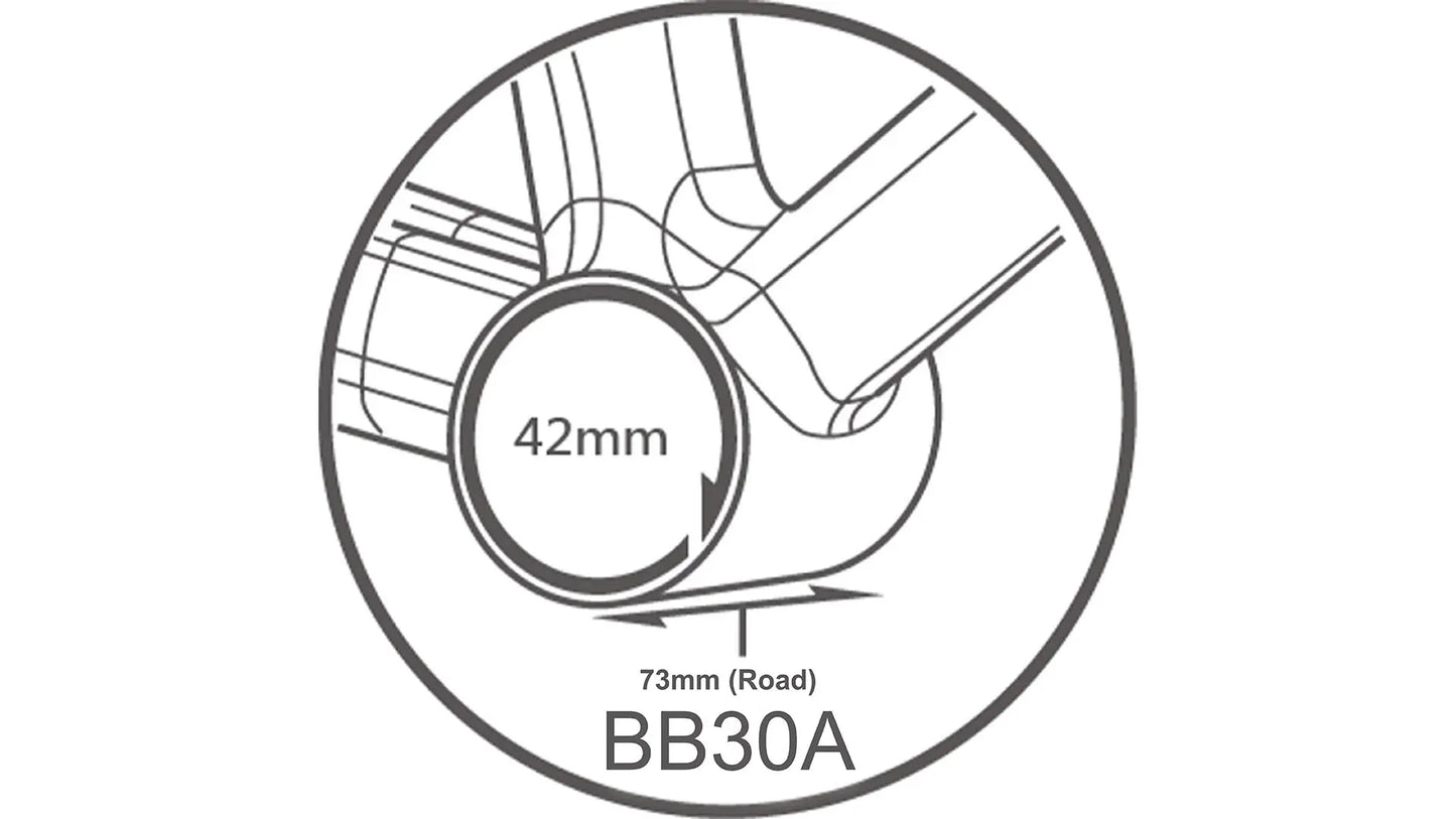 TRiPEAK BB30A 73mm 2-in-1 Bottom Bracket | Ceramic/Steel Bearings | SRAM DUB, Rotor 3D+