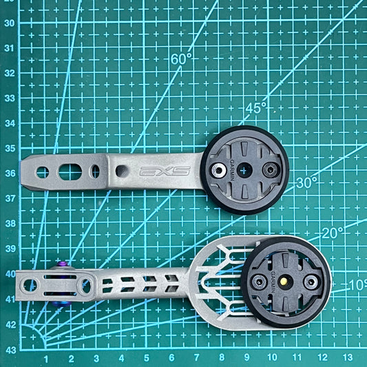 EXS 3D Titanium Computer Mount for Aerover Integrated Handlebar | Garmin Wahoo Bryton