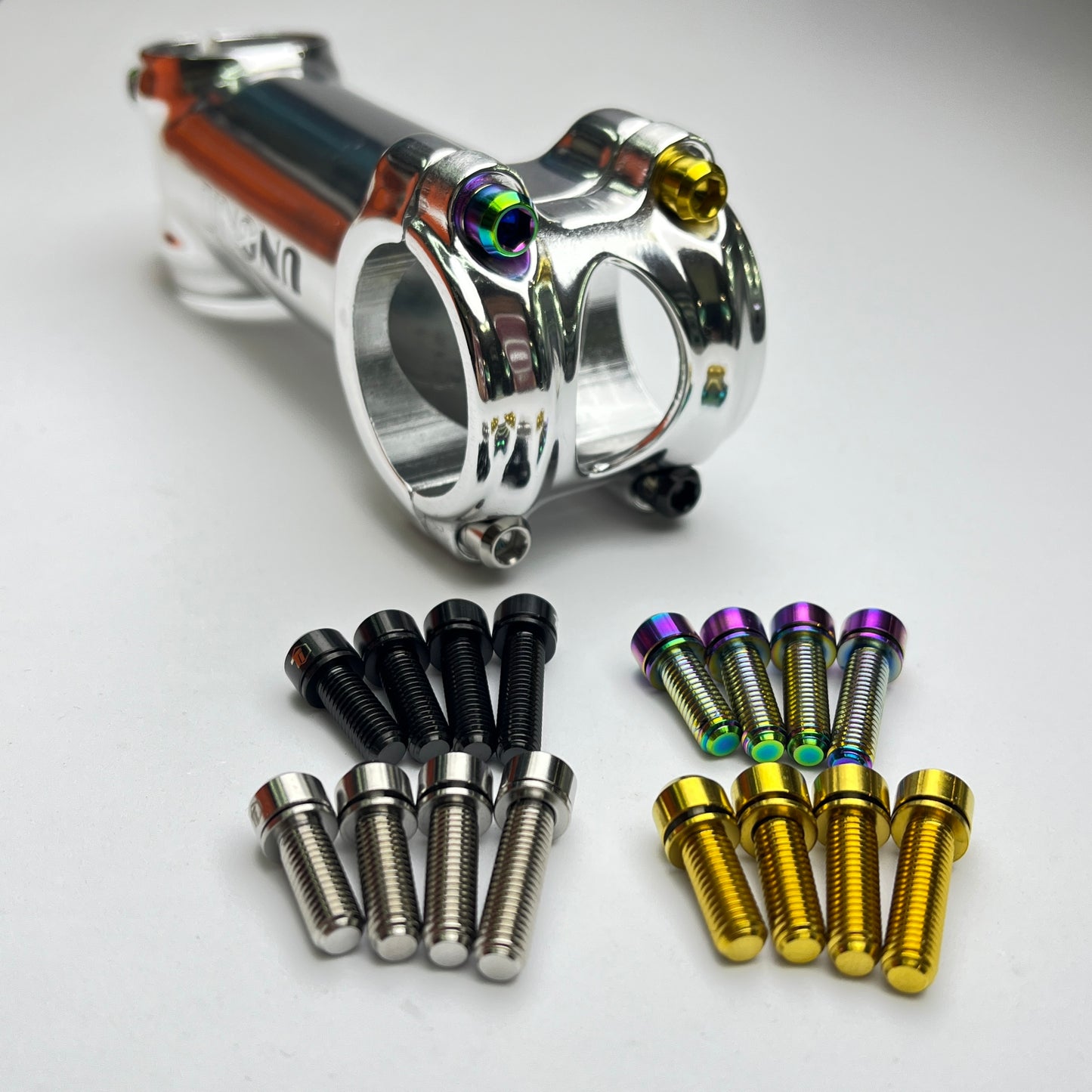 M5 Narrow Cap Head Titanium Stem Bolts | M5x14 16 18 20 | 2-Piece Handlebar-Stem Combo