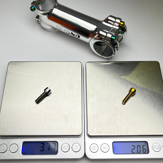 M5 Narrow Cap Head Titanium Stem Bolts | M5x14 16 18 20 | 2-Piece Handlebar-Stem Combo