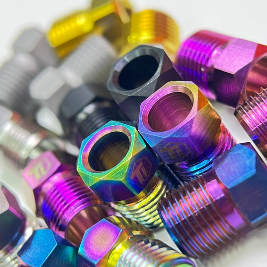 Mur Selang Kaliper Rem Cakram Hidrolik | Shimano & SRAM | Titanium