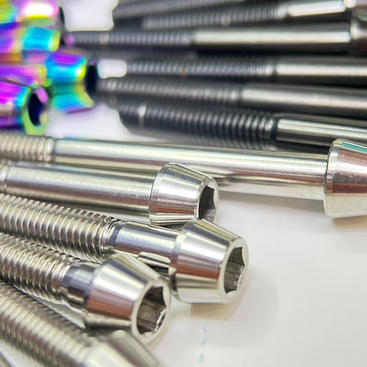 Śruba sztycy siodełka tytanowa M5 | Głowica stożkowa | M5x14 16 18 20 25 30 35 40 45 50 55 60