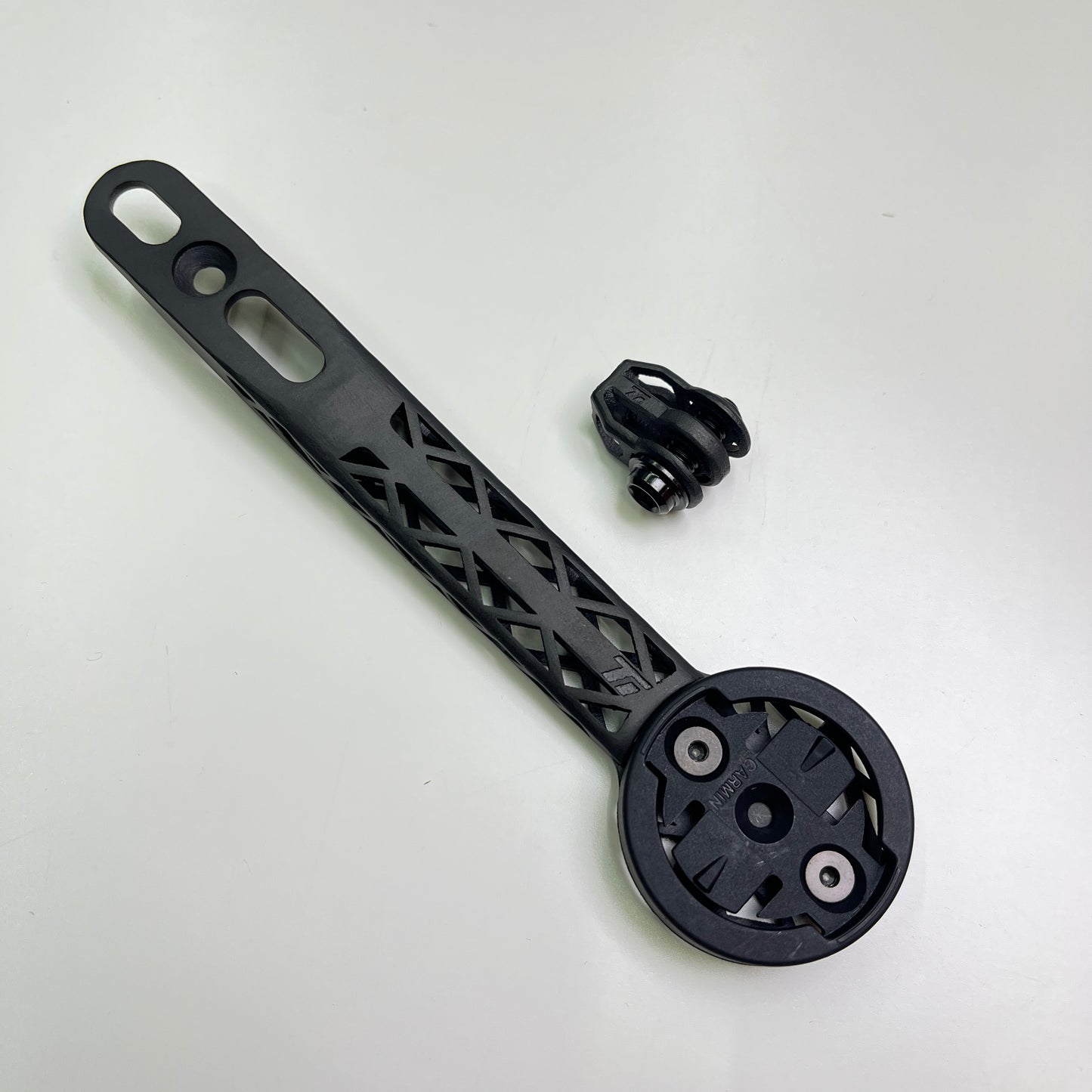 Polymer Workshop Sculpture Handlebar Titanium 3D Print Computer Mount | Garmin, Wahoo, Bryton