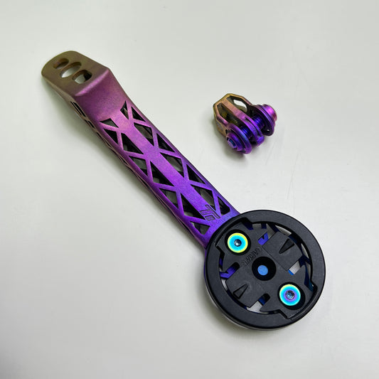 Black Inc (Factor) 3D Printed Titanium Computer Mount | Garmin Wahoo Bryton | Team Series