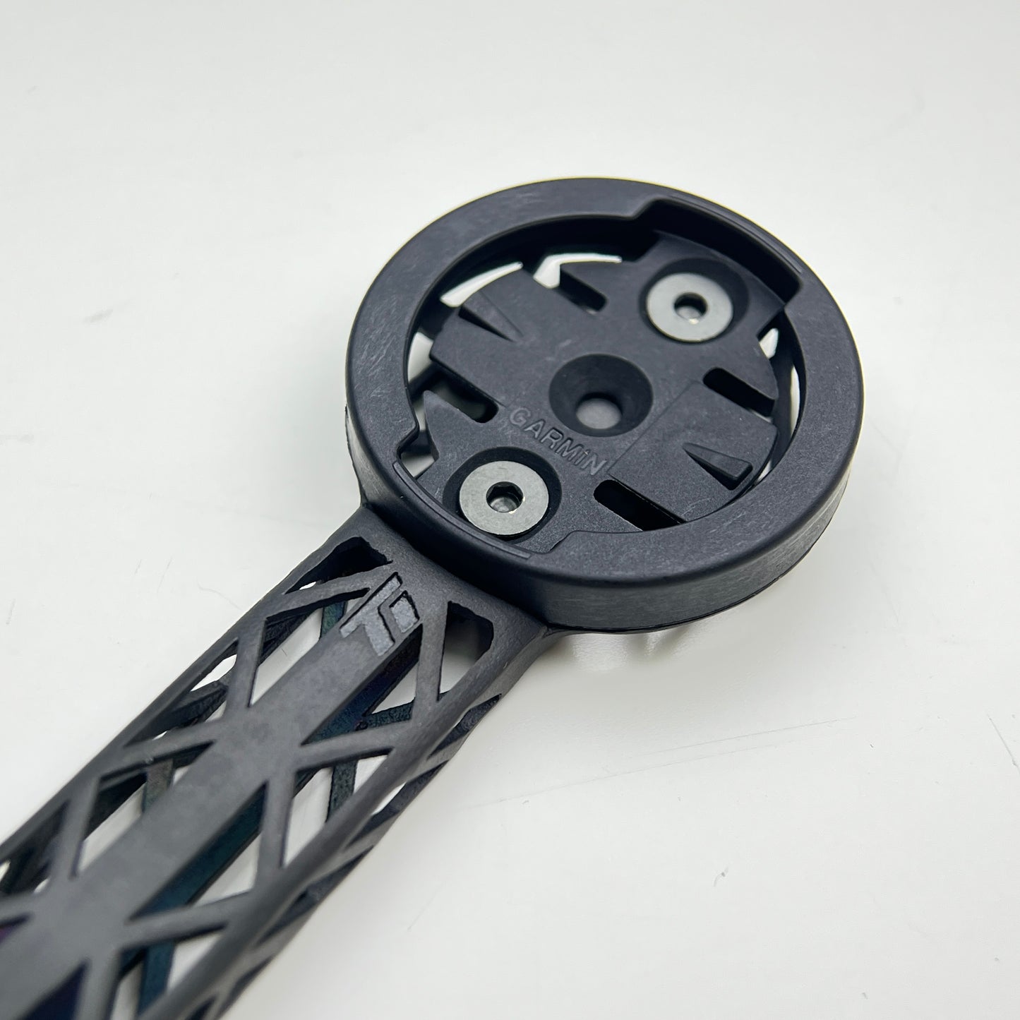 Supporto per computer con stampa 3D in titanio per manubrio integrato Giant Cadex Aero/Race | Garmin Wahoo Bryton