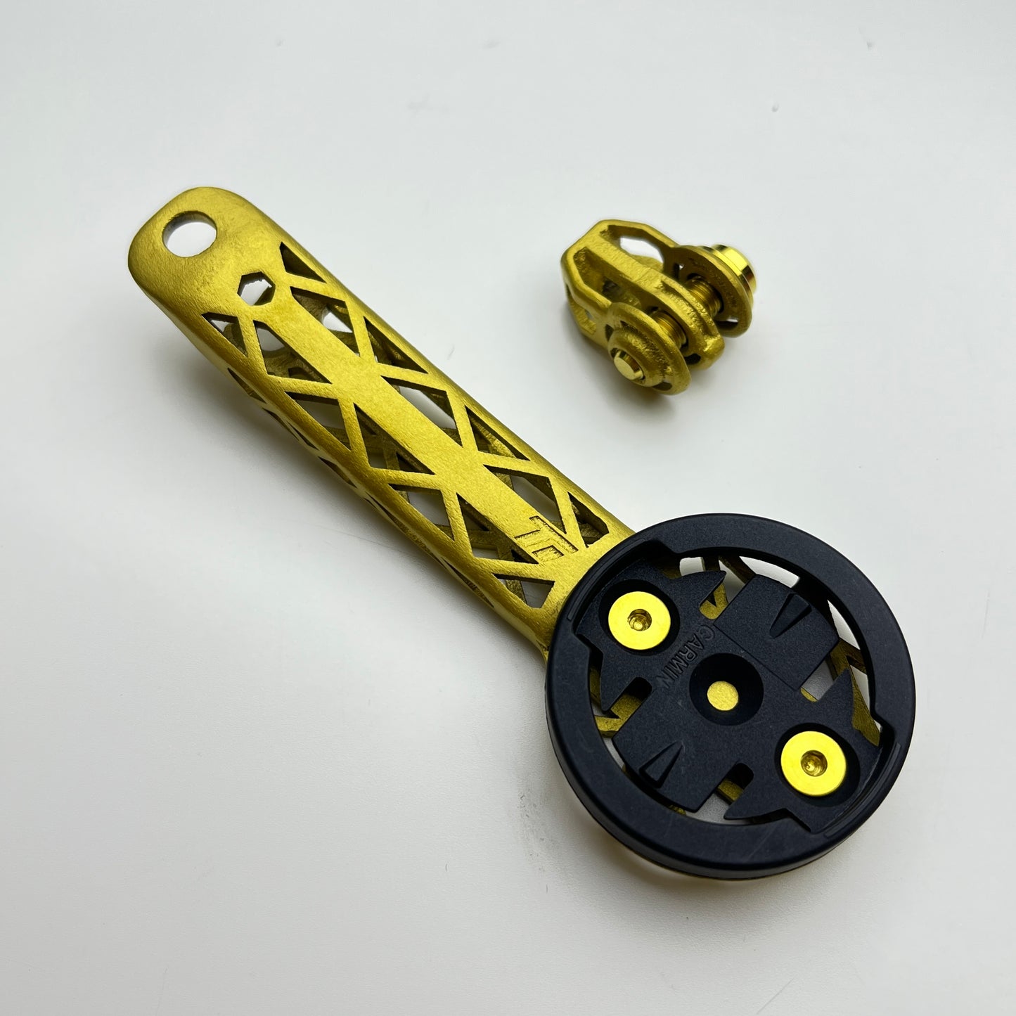 Supporto per computer in titanio stampato in 3D per manubrio ENVE Aero IN-Route | Garmin Wahoo Bryton