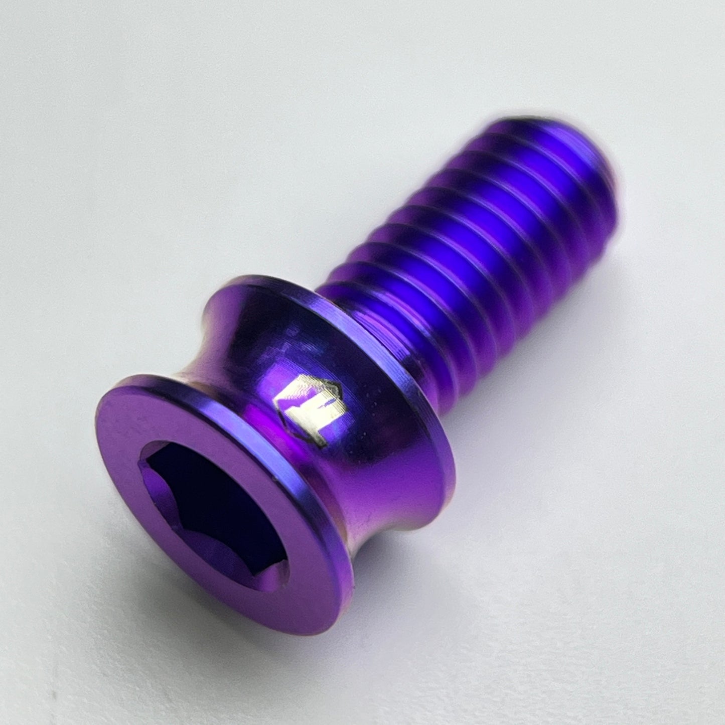 Purple titanium bolt for Specialized rear derailleur hangers