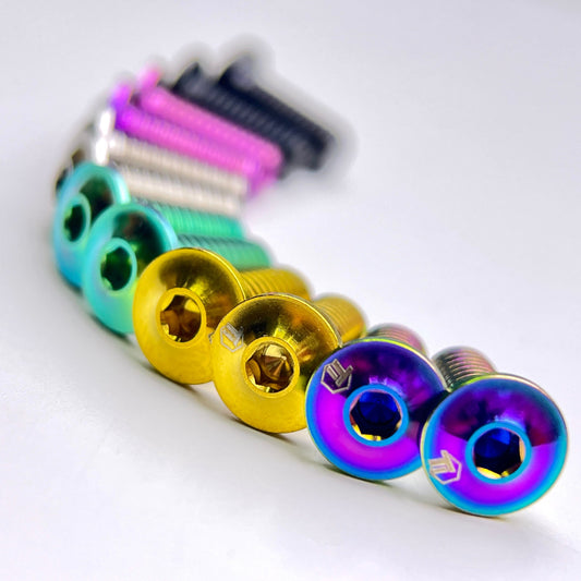 Baut Titanium Kepala Datar untuk Dudukan Kandang Botol