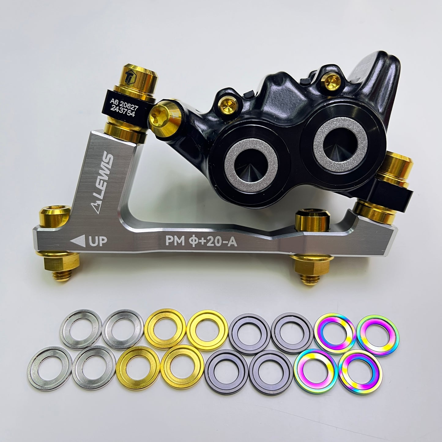 Rondella in titanio M6 per freno a disco Freno a disco idraulico Shimano SRAM Magura Avid Trickstuff XT SLX XTR Codice guida