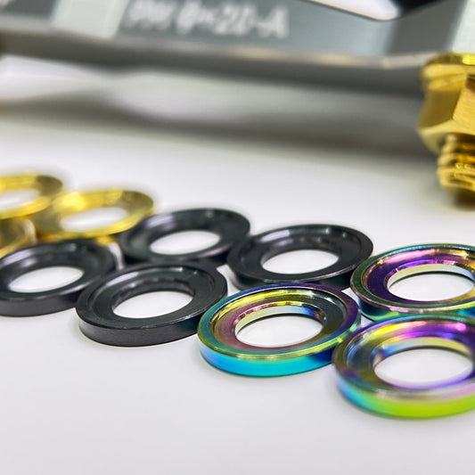 ไทเทเนียม M6 Step เครื่องซักผ้าสำหรับเบรคไฮดรอลิกเบรค Shimano SRAM Magura Avid Trickstuff XT SLX XTR ท่องเที่ยวรหัส