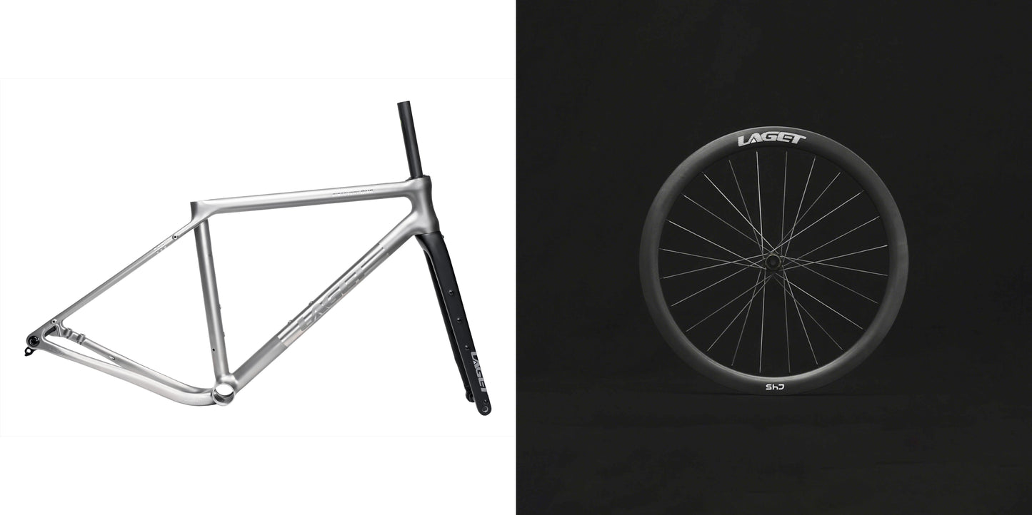 Laget Discovery One Pro Titanium Gravel Frameset | 3D-Printed Titanium | 1380g (S) | 700x45c