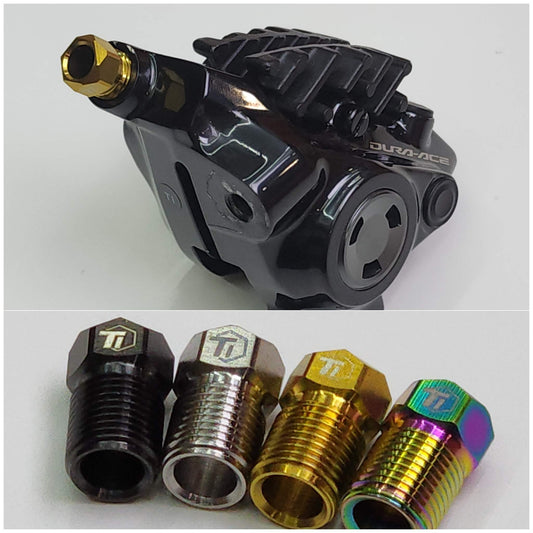 Hydraulic Disc Brake Caliper Hose Nut | Shimano & SRAM | Titanium