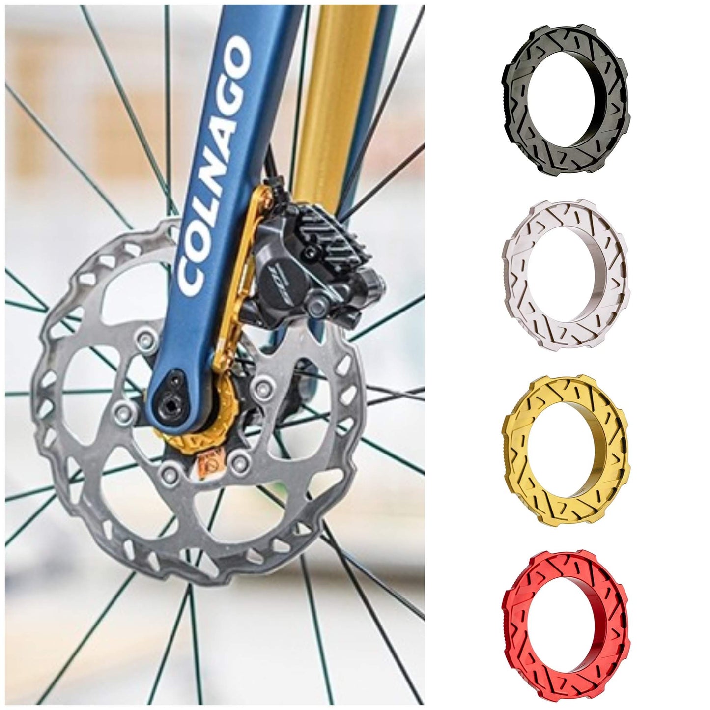 Cincin Kunci Rotor Centerlock Aluminium 6g | Shimano SRAM | Spline Luar