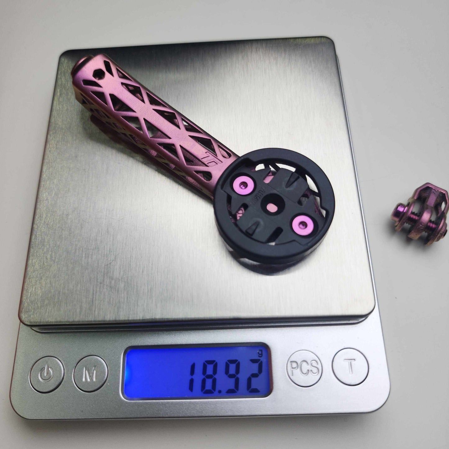 Titanový držák na počítač Specialized Tarmac Venge Stem 3D Print | GoPro Light Bracket Garmin 1050 Wahoo Ace Lightweight Sworks