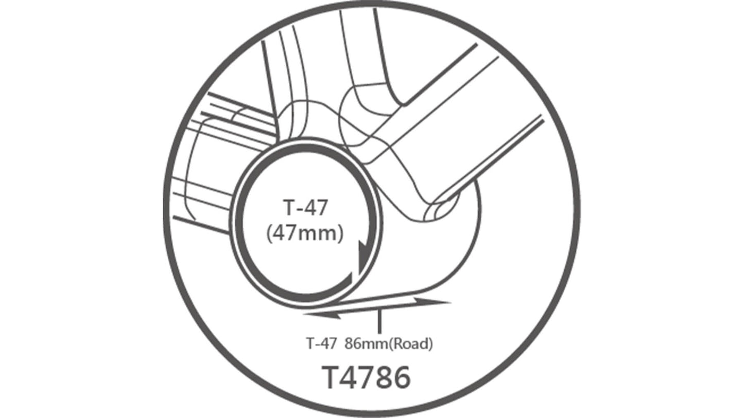 TRiPEAK T47 68/86mm 3-in-1 Bottom Bracket | Ceramic/Steel Bearings | Shimano Hollowtech II, SRAM DUB, Rotor 3D+