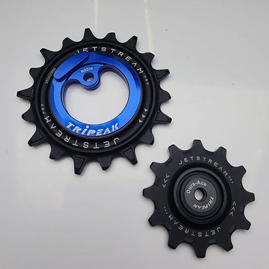 TRiPEAK Jetstream Pro Ceramic Pulley Wheel 12T/18T | Shimano 11/12s | Asymmetric Oversized Pulley Wheel (AOPW) OSPW