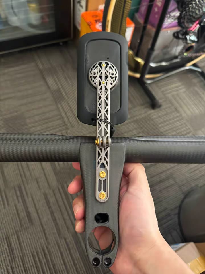 THM Frontale ICR / Aero Titanium 3D Print Computerhouder | Garmin Wahoo Bryton