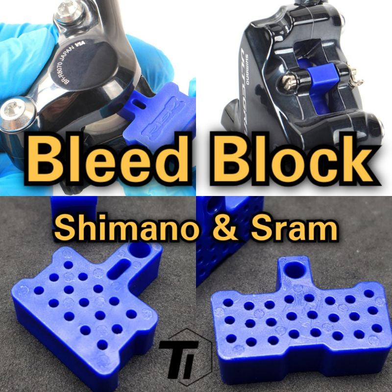 Hydraulic disc brake bleed block spacer for Shimano SRAM Magura Tektro Hope TRP and Trickstuff
