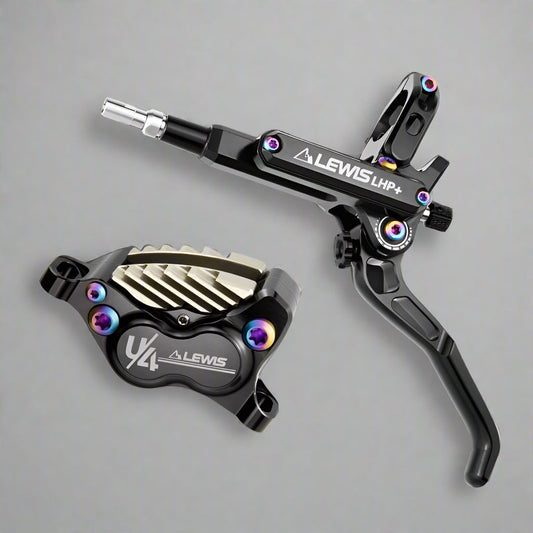 สกรูไทเทเนียม Lewis LHP+-U4 U4T (4x17 มม.) ดิสก์เบรก 4 ลูกสูบพร้อมครีบระบายความร้อน | สำหรับดาวน์ฮิลล์เอ็นดูโร