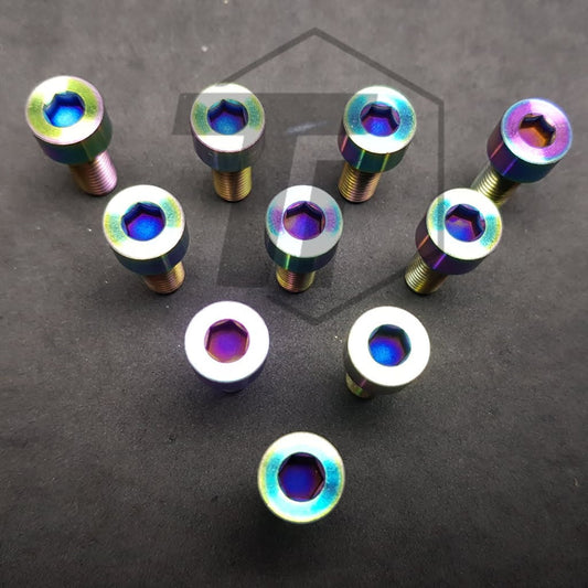 Tytanowa M8 śruba z łbem walcowym M8x20 M8x30 gruba czapka z łbem dla BMX i kierownica motocykla śruba tytanowa rower MTB