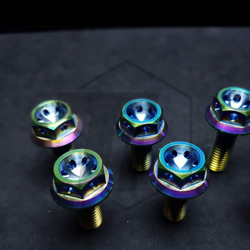 Titanium M8 Flange head bolt - M8x20 M8x25 Titanium Screw Grade 5 Singapore