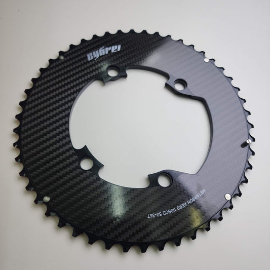 CYBREI Metarbon Aero 2X Carbon Chainrings | Shimano BCD 100x4