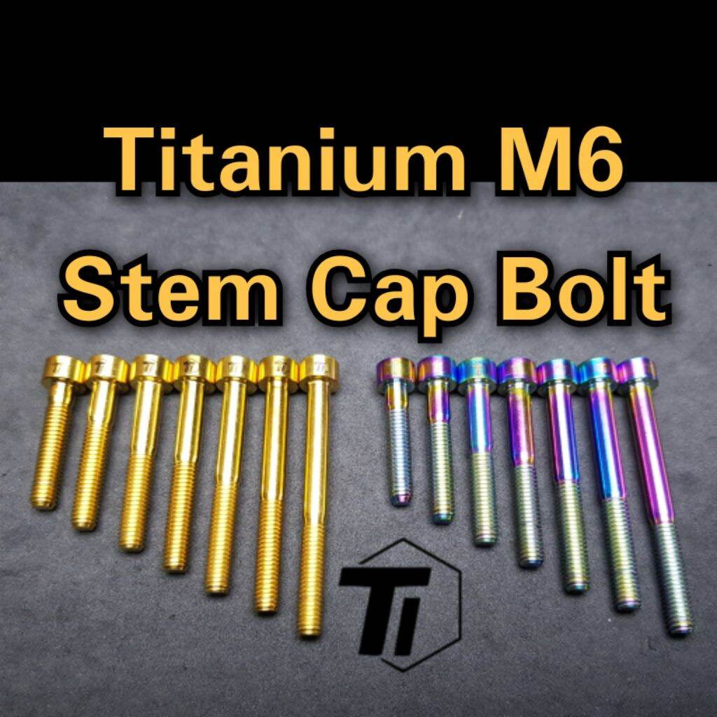 Ti-Parts Titanium M6 Stem Cap Bolt for Bicycle Screw M6x16 M6x18 M6x20