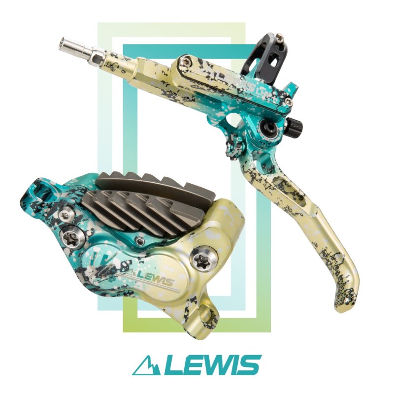 สกรูไทเทเนียม Lewis LHP+-U4 U4T (4x17 มม.) ดิสก์เบรก 4 ลูกสูบพร้อมครีบระบายความร้อน | สำหรับดาวน์ฮิลล์เอ็นดูโร