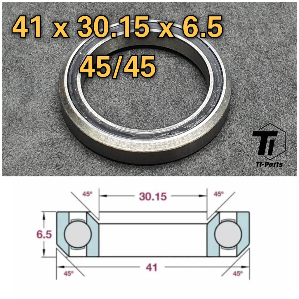 Kit di sostituzione del cuscinetto della serie sterzo | Strada e MTB | Cuscinetto integrato | 52x40x7 49x37x7 47x34x7 41,8x30,15x6,5 41x30,15x6,5