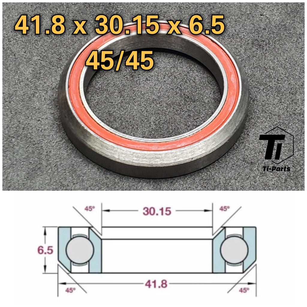Steuersatzlager-Austauschset | Rennrad & MTB | Integriertes Lager | 52x40x7 49x37x7 47x34x7 41,8x30,15x6,5 41x30,15x6,5