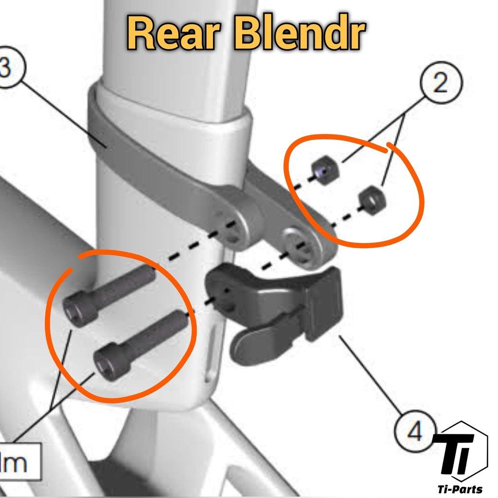 Trek Madone Gen7 SLR SL | MY2024 用チタンアップグレード | グレード5チタンボルトスクリュー シンガポール