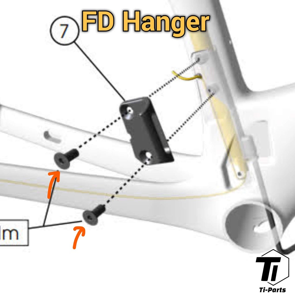 Trek Madone Gen7 SLR SL | MY2024 用チタンアップグレード | グレード5チタンボルトスクリュー シンガポール