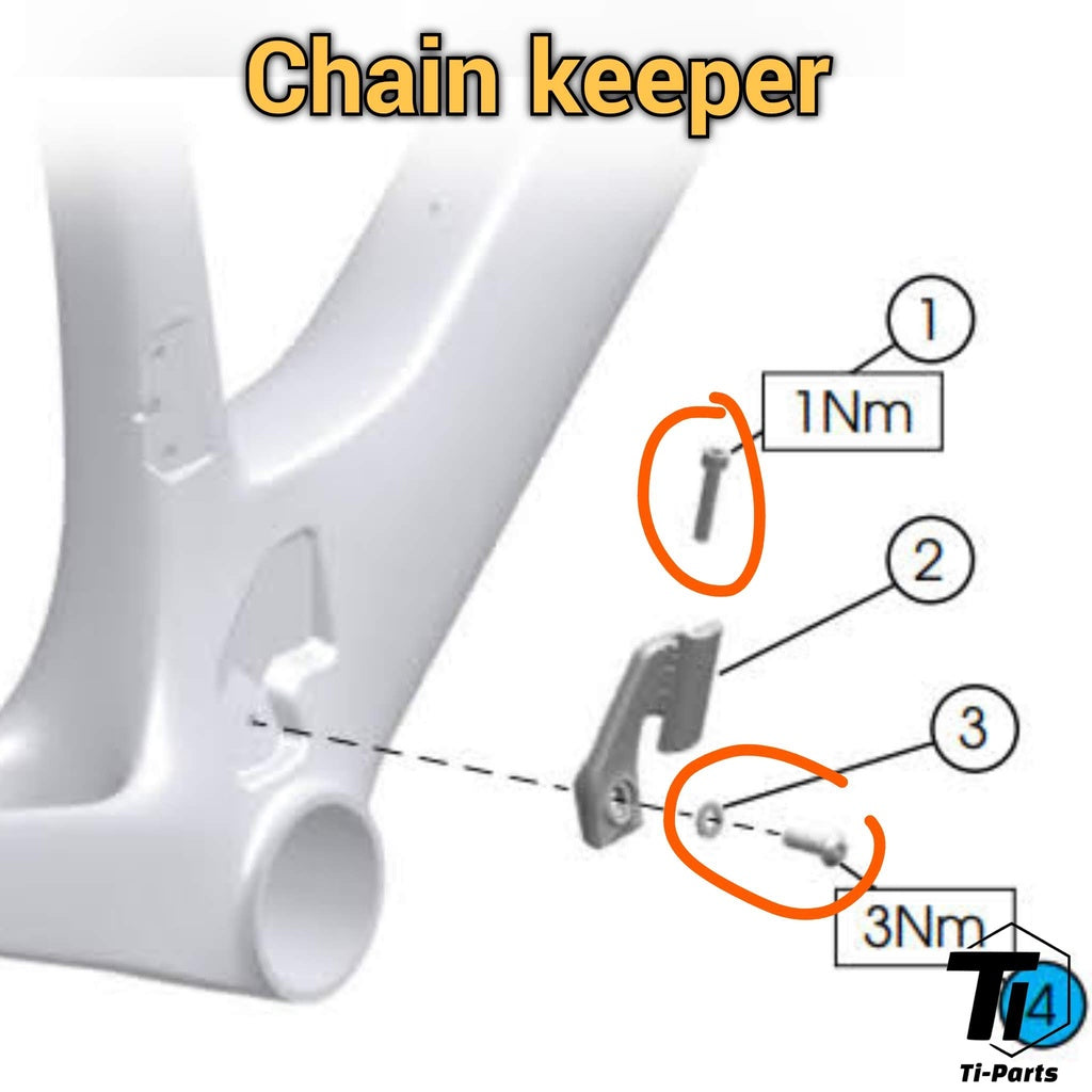 Trek Madone Gen7 SLR SL | MY2024 用チタンアップグレード | グレード5チタンボルトスクリュー シンガポール