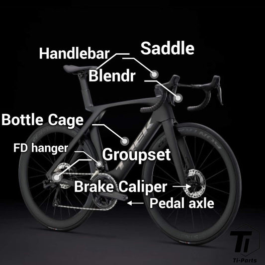 Titanium Upgrade untuk Trek Madone Gen7 SLR SL | MY2024 | Baut Titanium Kelas 5 Singapura