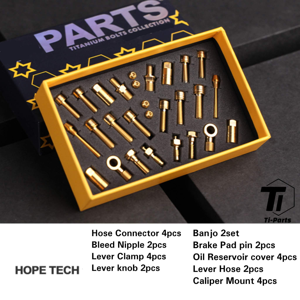 Titanium Upgrade for Hope Tech V4 / Race | Upgrade Kit Hope Tech Brake MTB Enduro DH | Titanium Screw Grade 5 Singapore